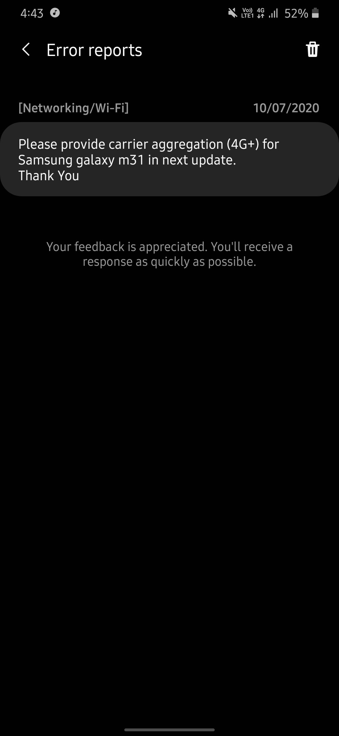 carrier aggregation in Samsung m31 Samsung Members