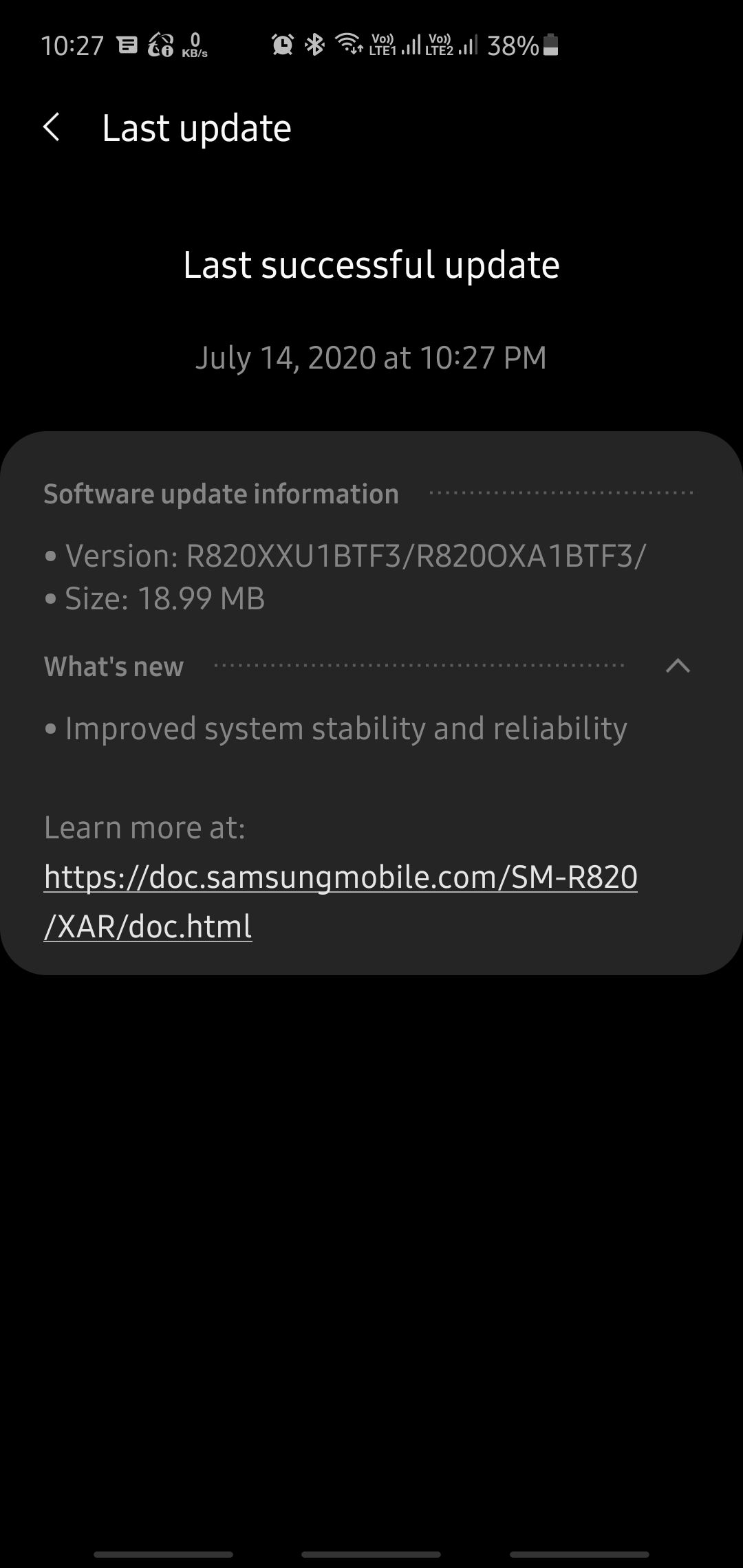 Galaxy Watch Active 2 firmware update available Samsung Members