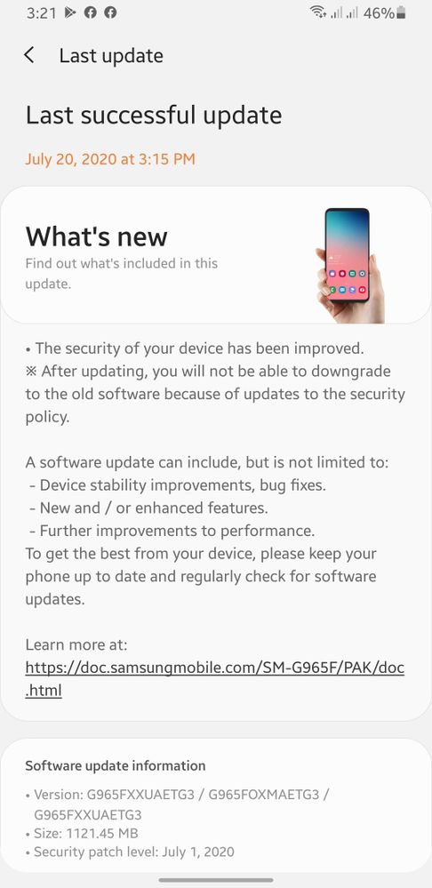 Galaxy S9 Plus One UI 2.1 Update - Samsung Members