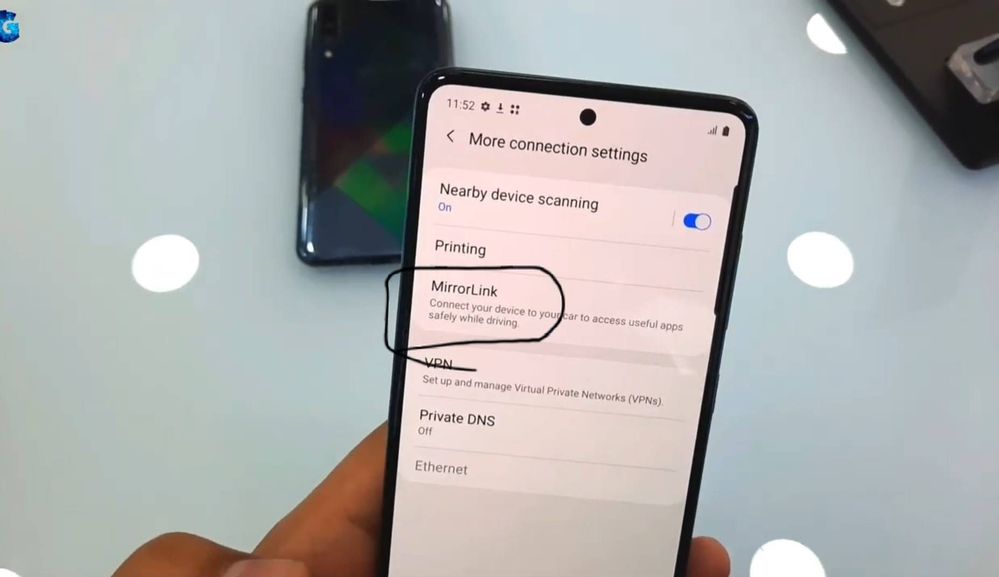 Mirror link is not showing in connectivity setting... - Samsung Members