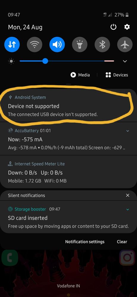 The connected usb device isnt supported" issue - Samsung Members