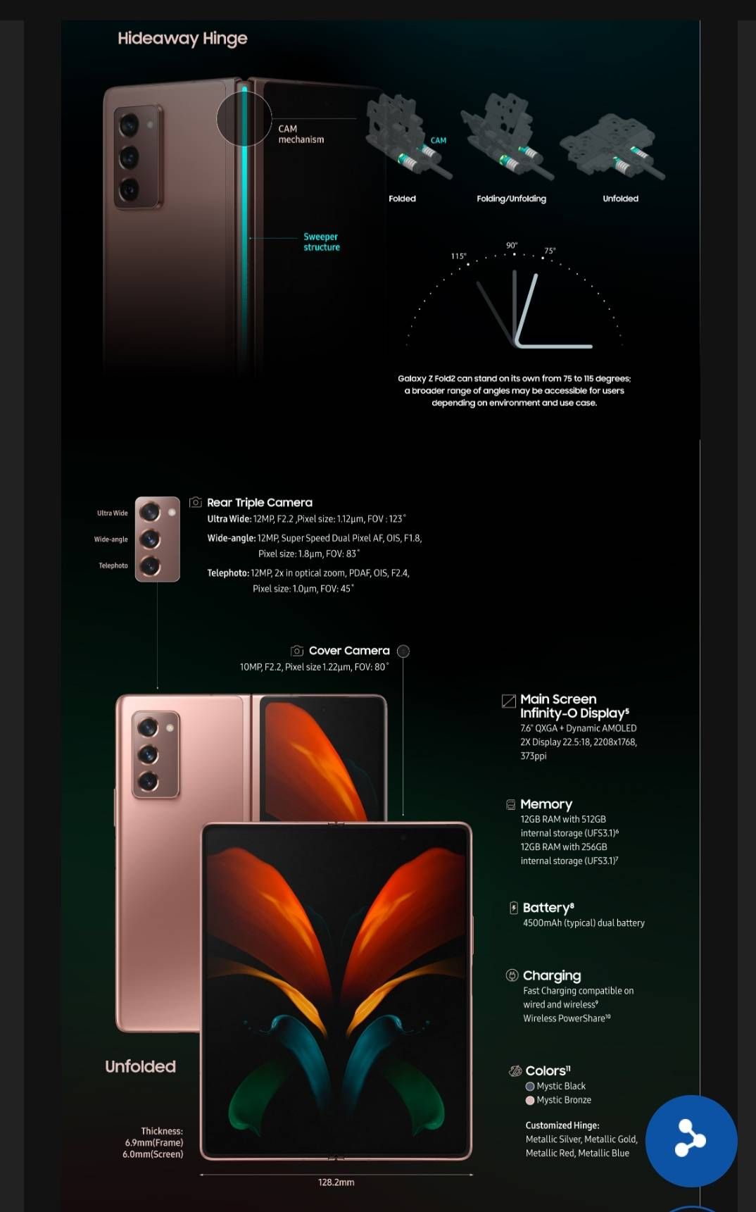 galaxy z fold 2 screen dimensions