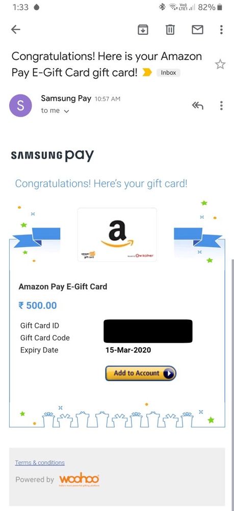 Amazon Gift Card Samsung Pay Rewards Samsung Members