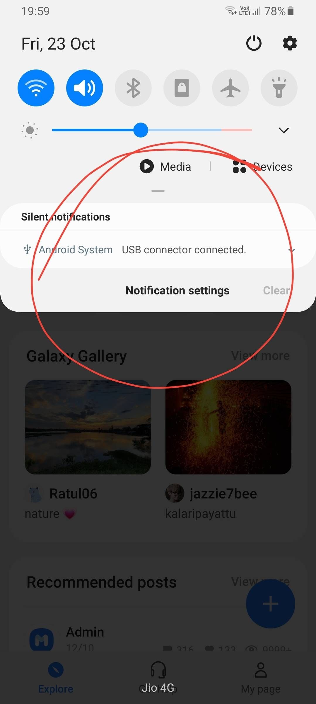 android system usb connector connected disconnect... - Samsung Members