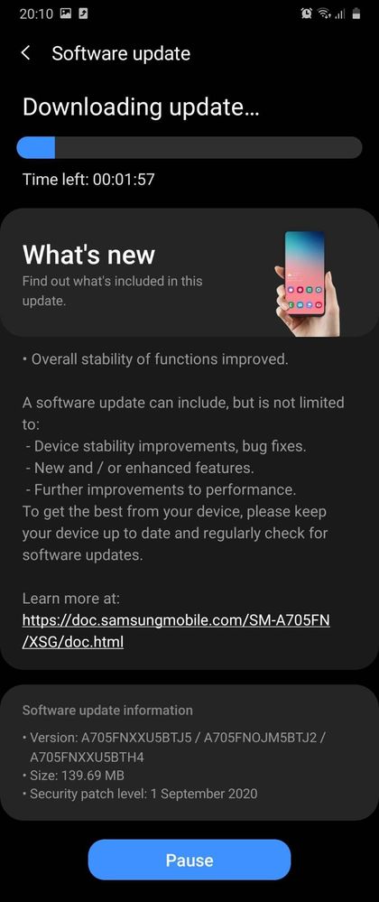 Galaxy A70 (SM-A705FN): Another September Update I... - Samsung Members