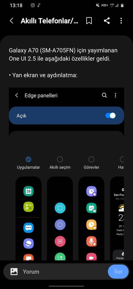 samsung a50 edge panel