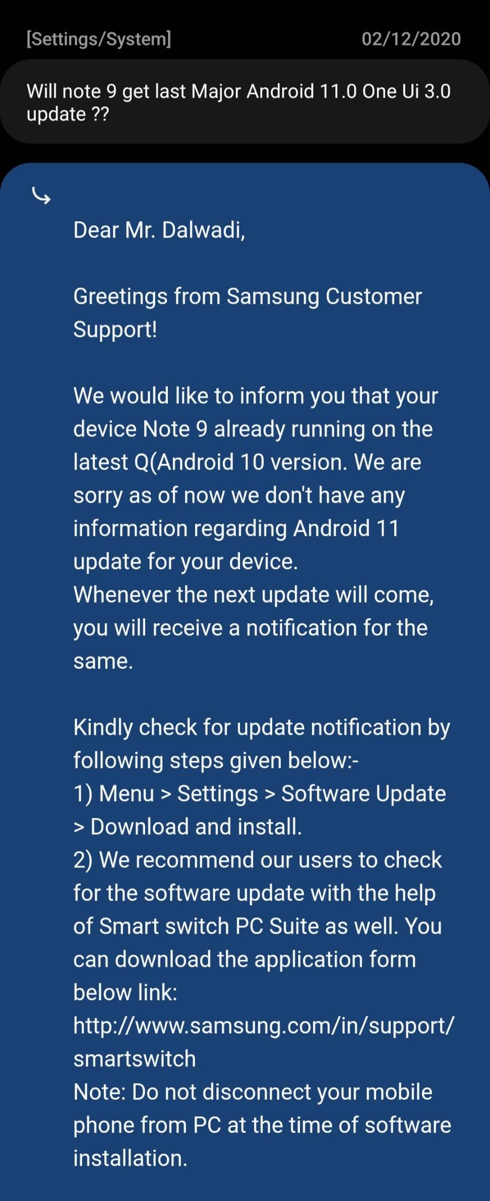 Note 9 Android 11 update Answered - Samsung Members