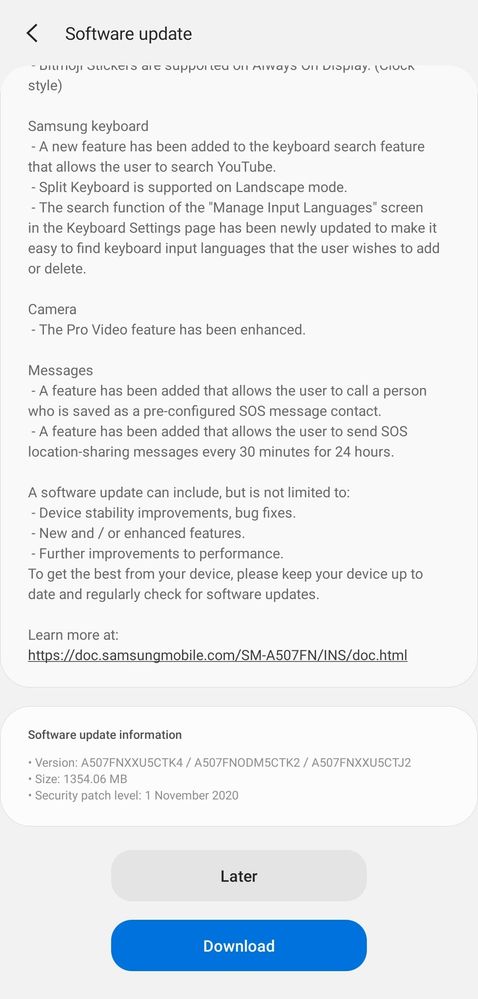 My A50s got 2.5 Update today - Samsung Members