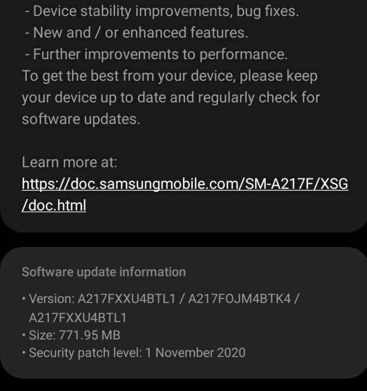 samsung a21s one ui 2.5