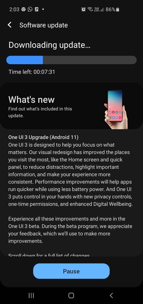 at last got android 11 update for my galaxy s10 - Samsung Members