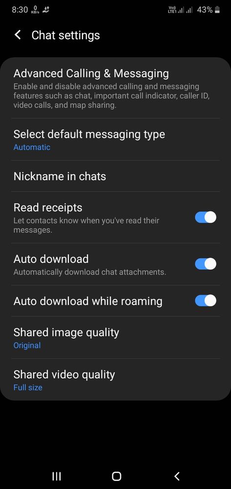 Advanced messaging &RCS messaging - Samsung Members