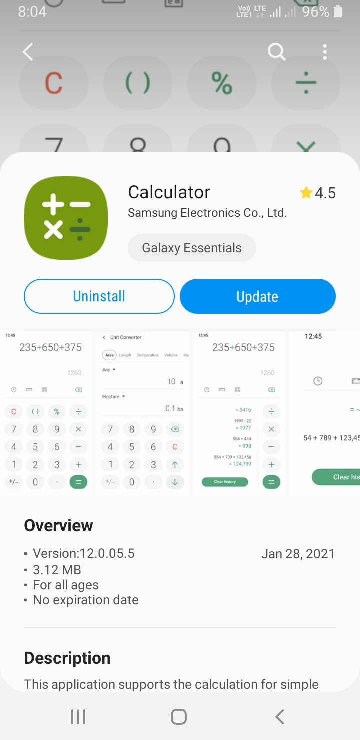 Samsung calculator update Samsung Members