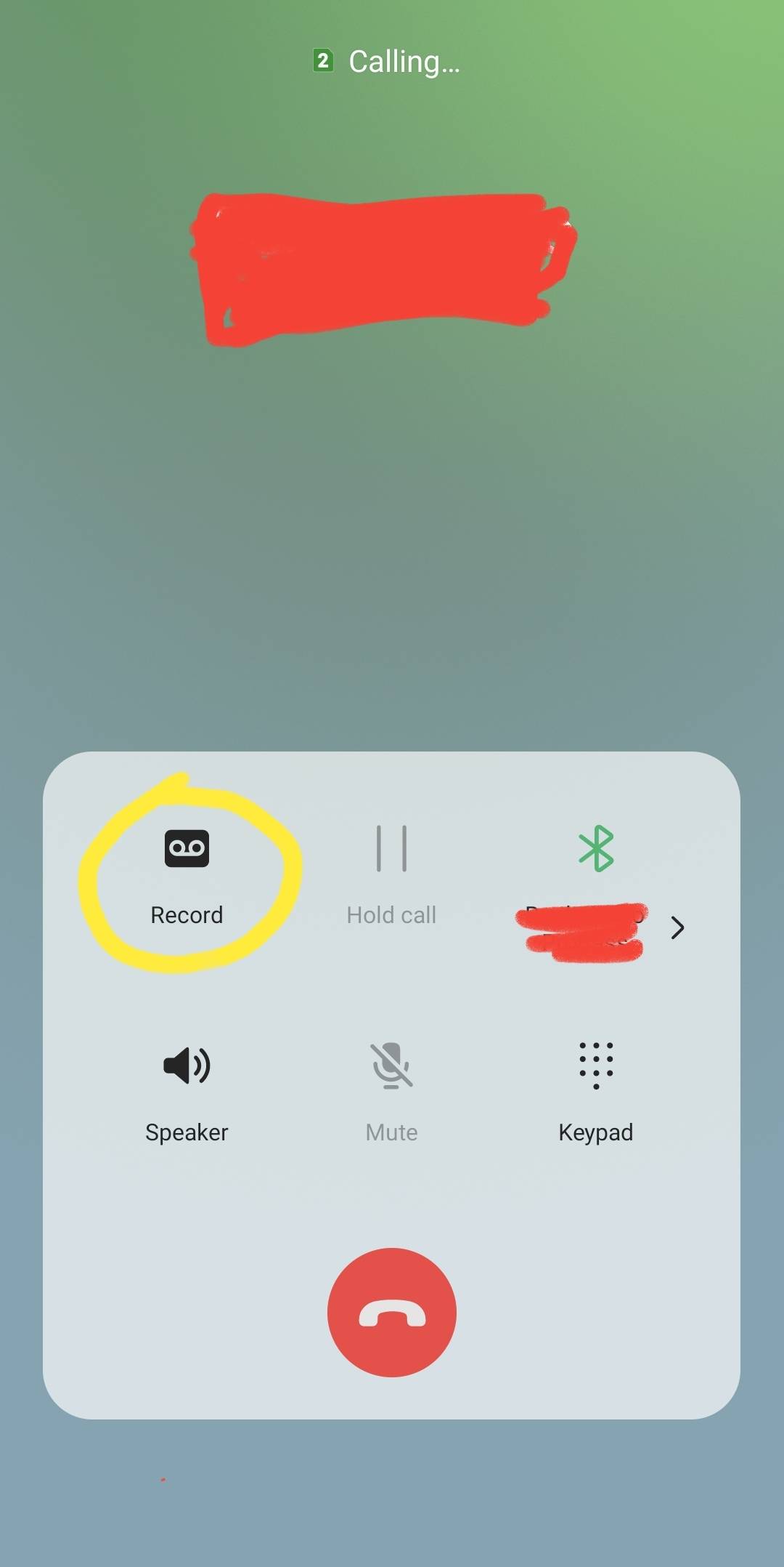Recording feature icon should be in call mode. - Samsung Members