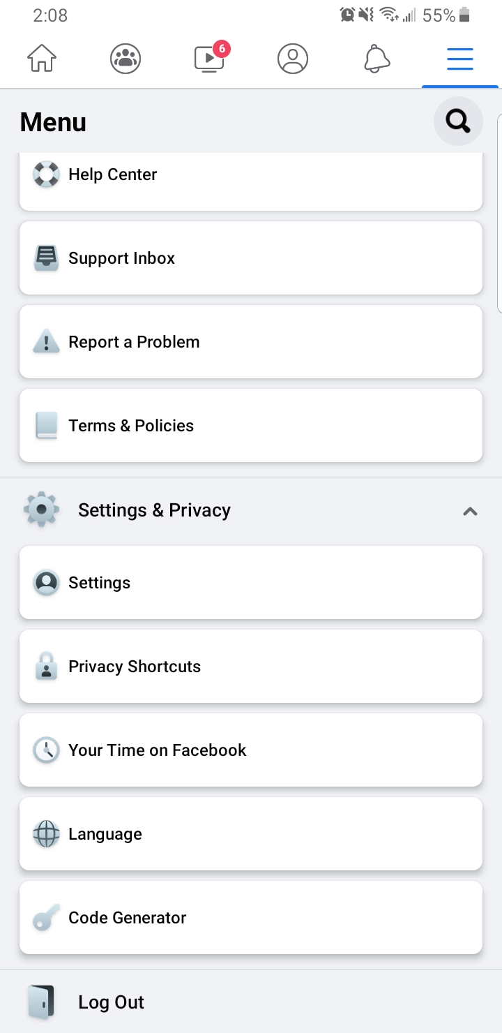 facebook dark mode Samsung Members
