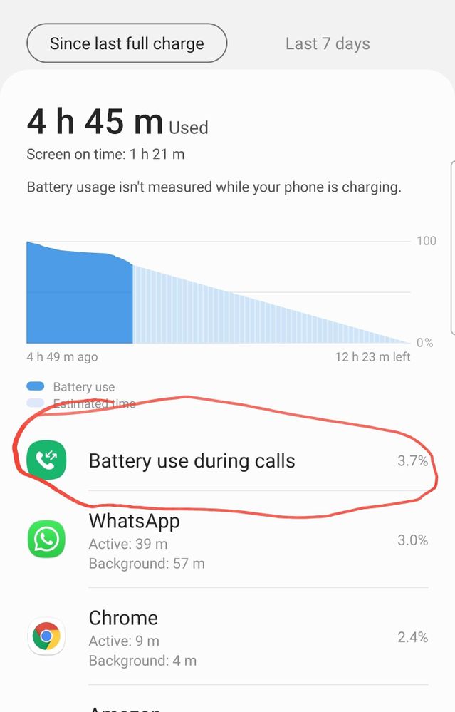Battery use during calls info in the top battery d... - Samsung Members