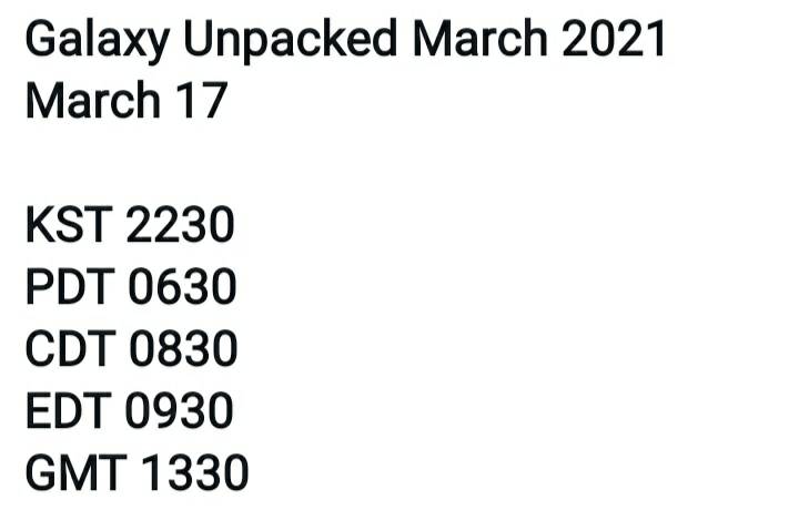 galaxy unpacked march 2021