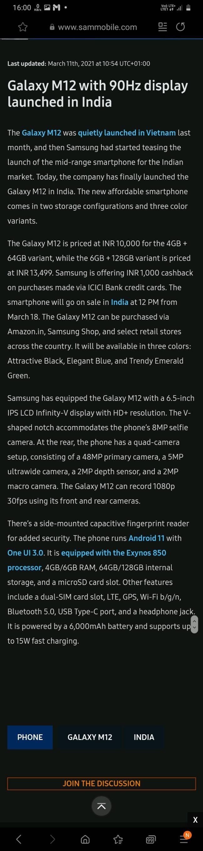 Samsung Galaxy m12 launchd in India with 90 hertz ... - Samsung Members