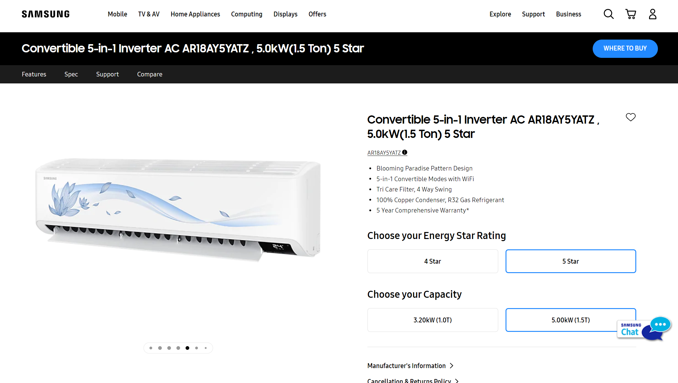 One month with Samsung 2021 5 in 1 convertible AC - Samsung Members