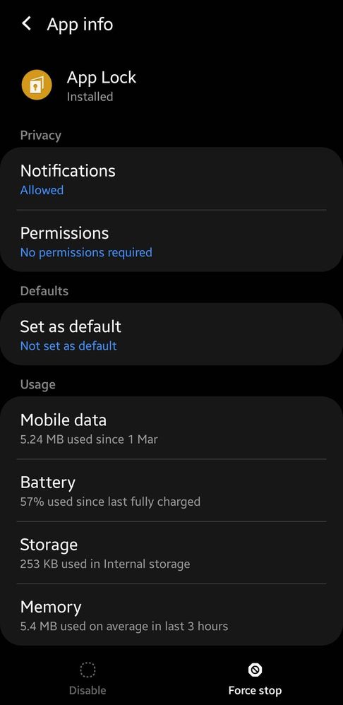 app lock in samsung m31