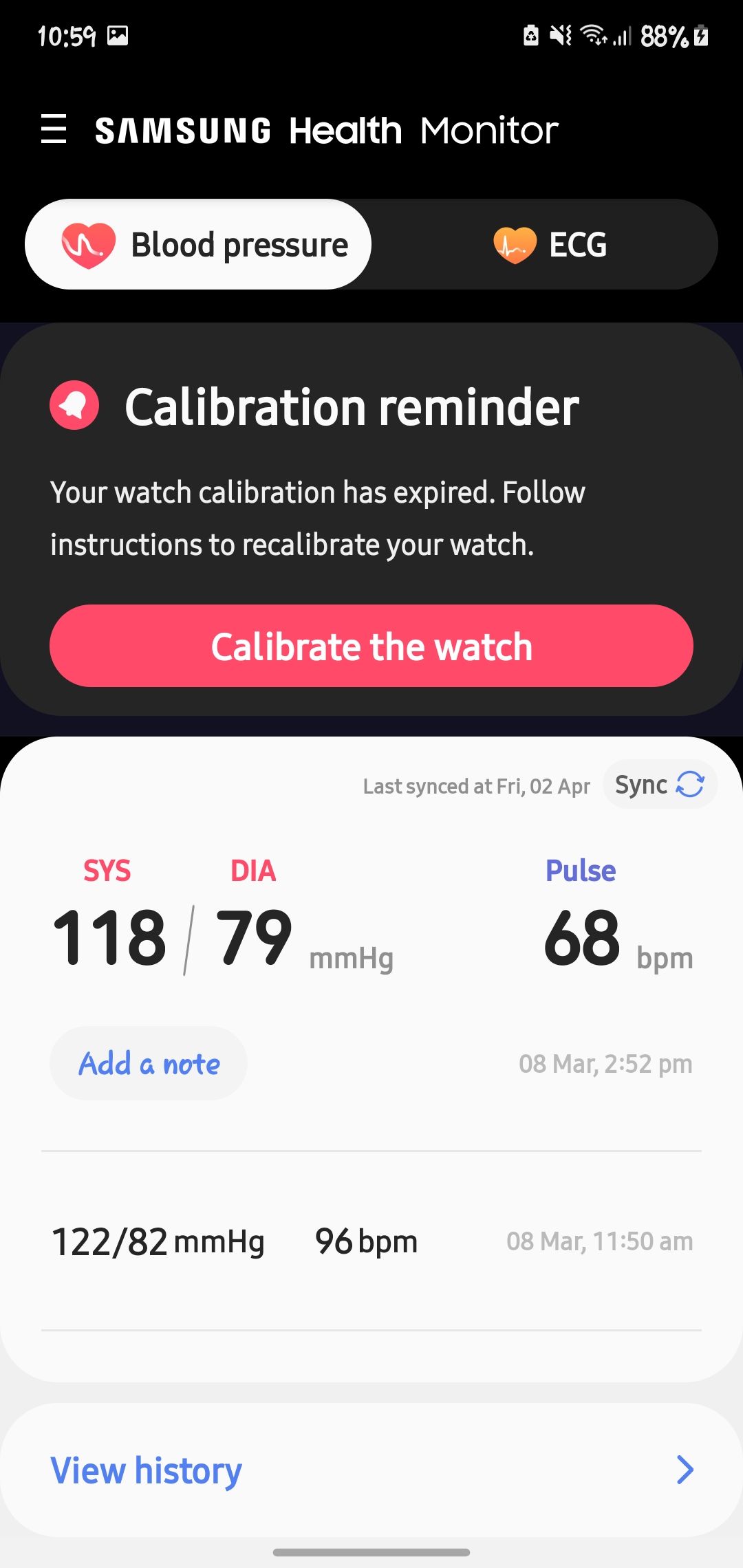 ECG/Blood Pressure GALAXY WATCH 3 Samsung Members