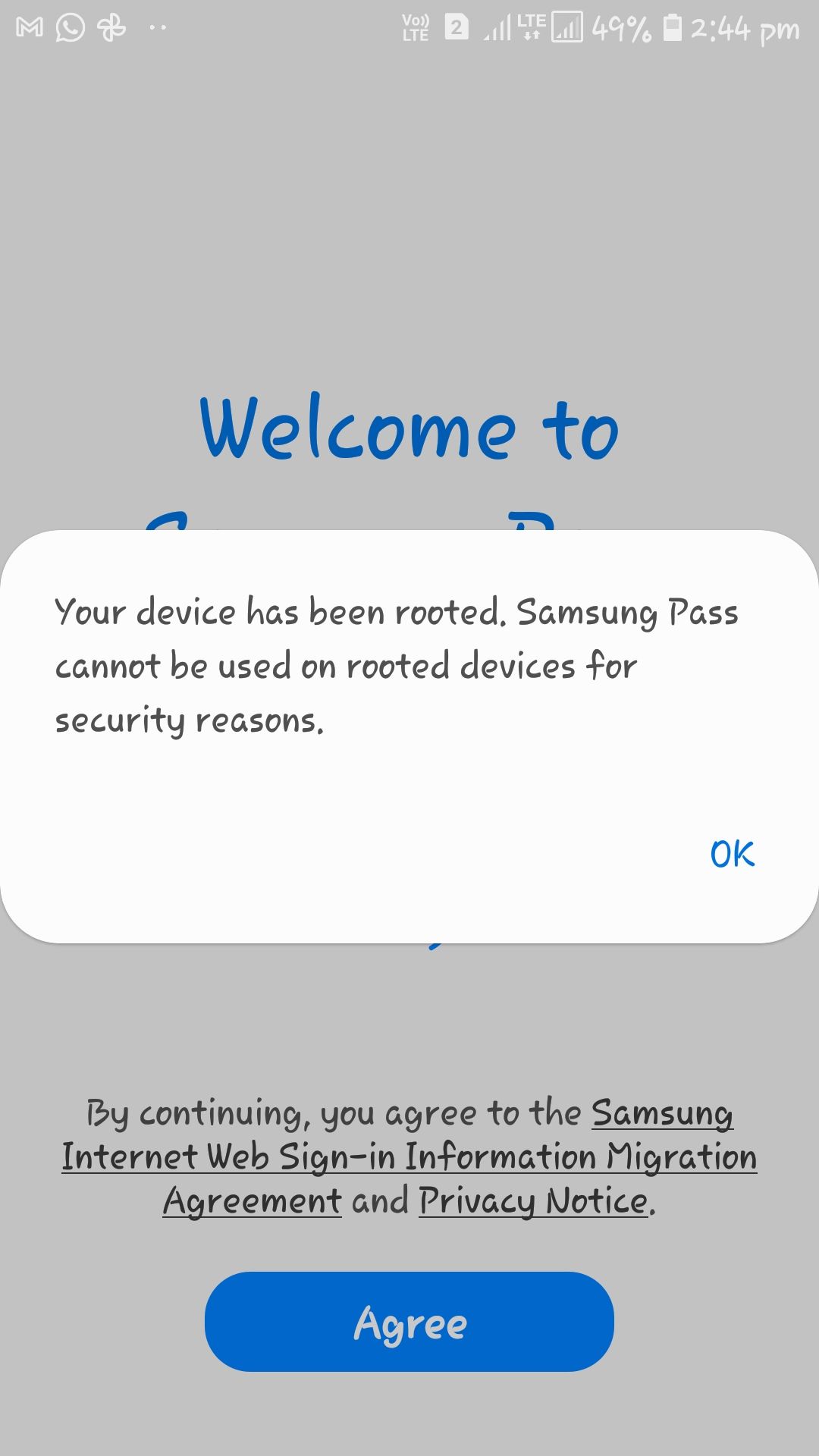 your device has been rooted samsung pass cannot be... - Samsung Members