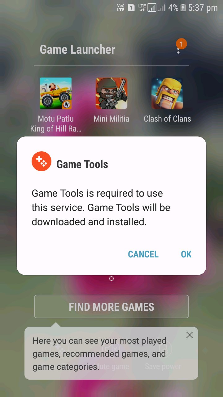why are game tools option not available in j5 prim... - Samsung Members