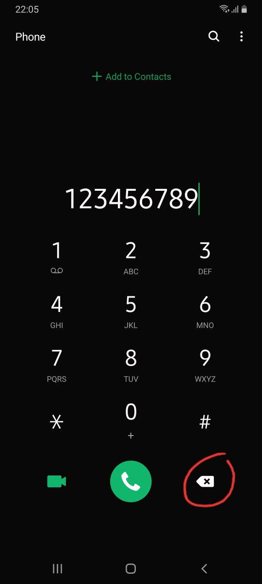 How To Delete Numbers