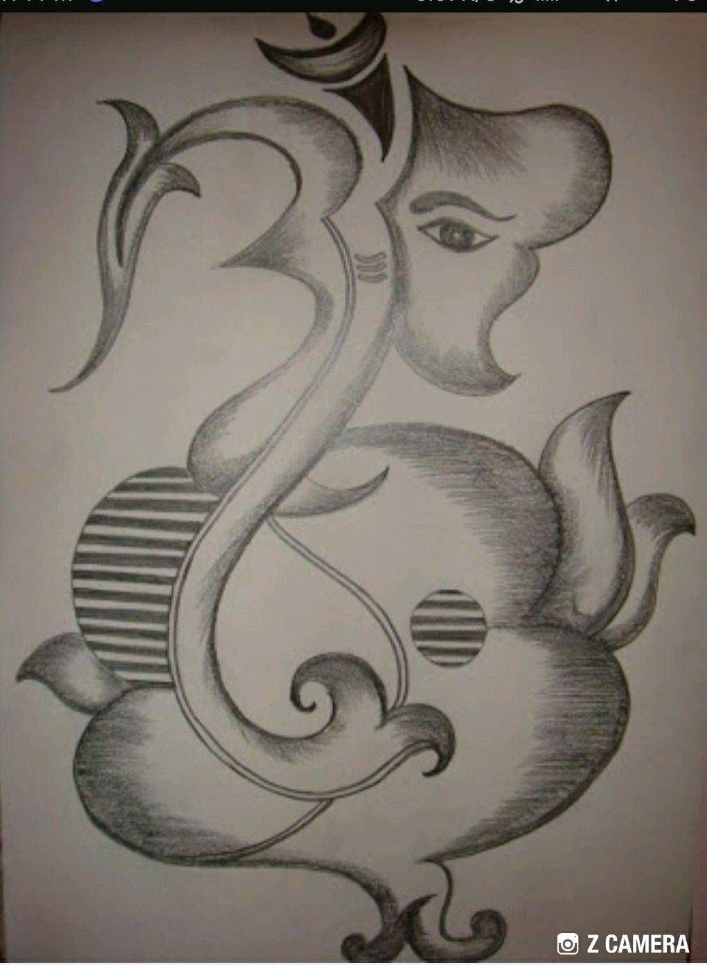 Simple ganesh pencil deals drawing