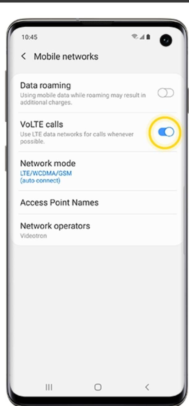 How to turn off VOLTE in Samsung Galaxy S10 5G ? - Samsung Members