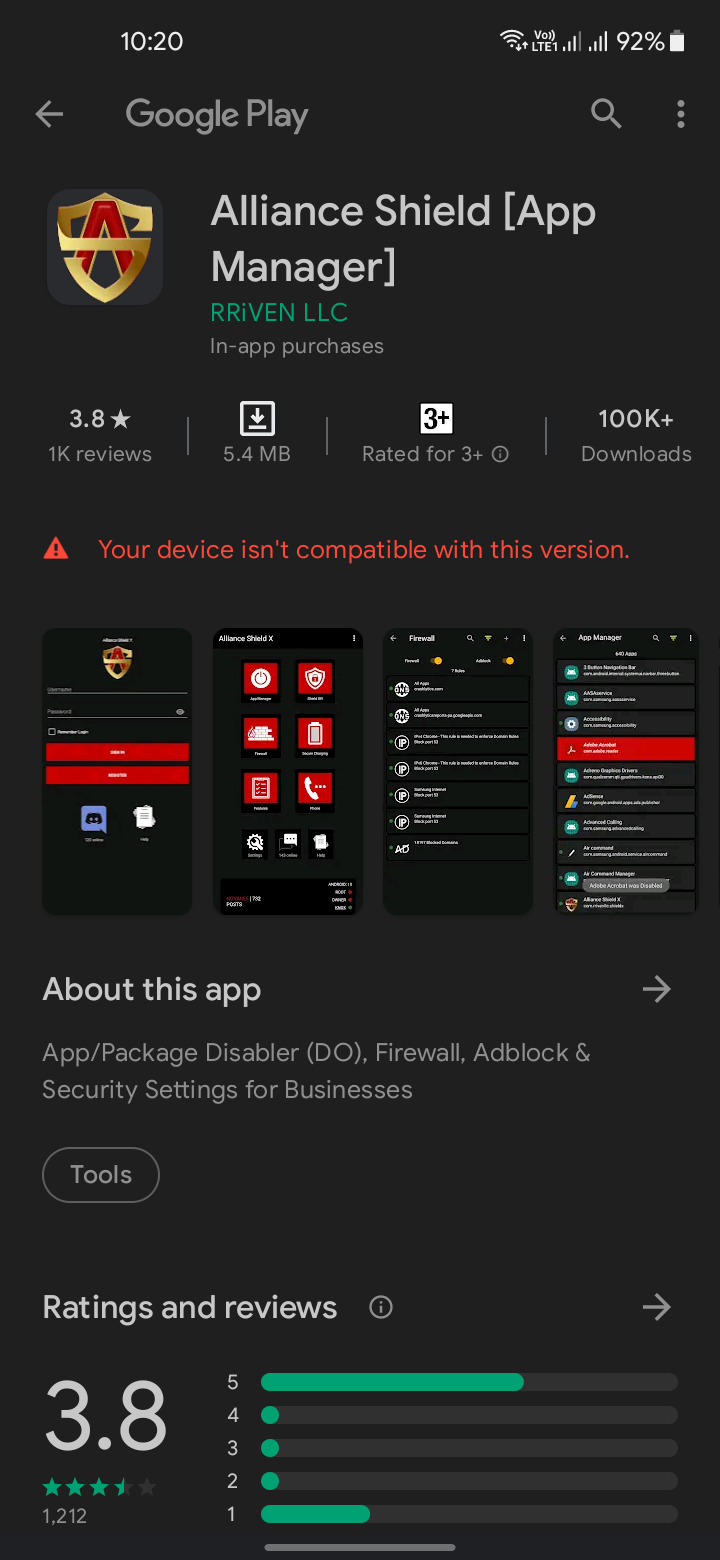 Alliance Shield (APP) Samsung Members