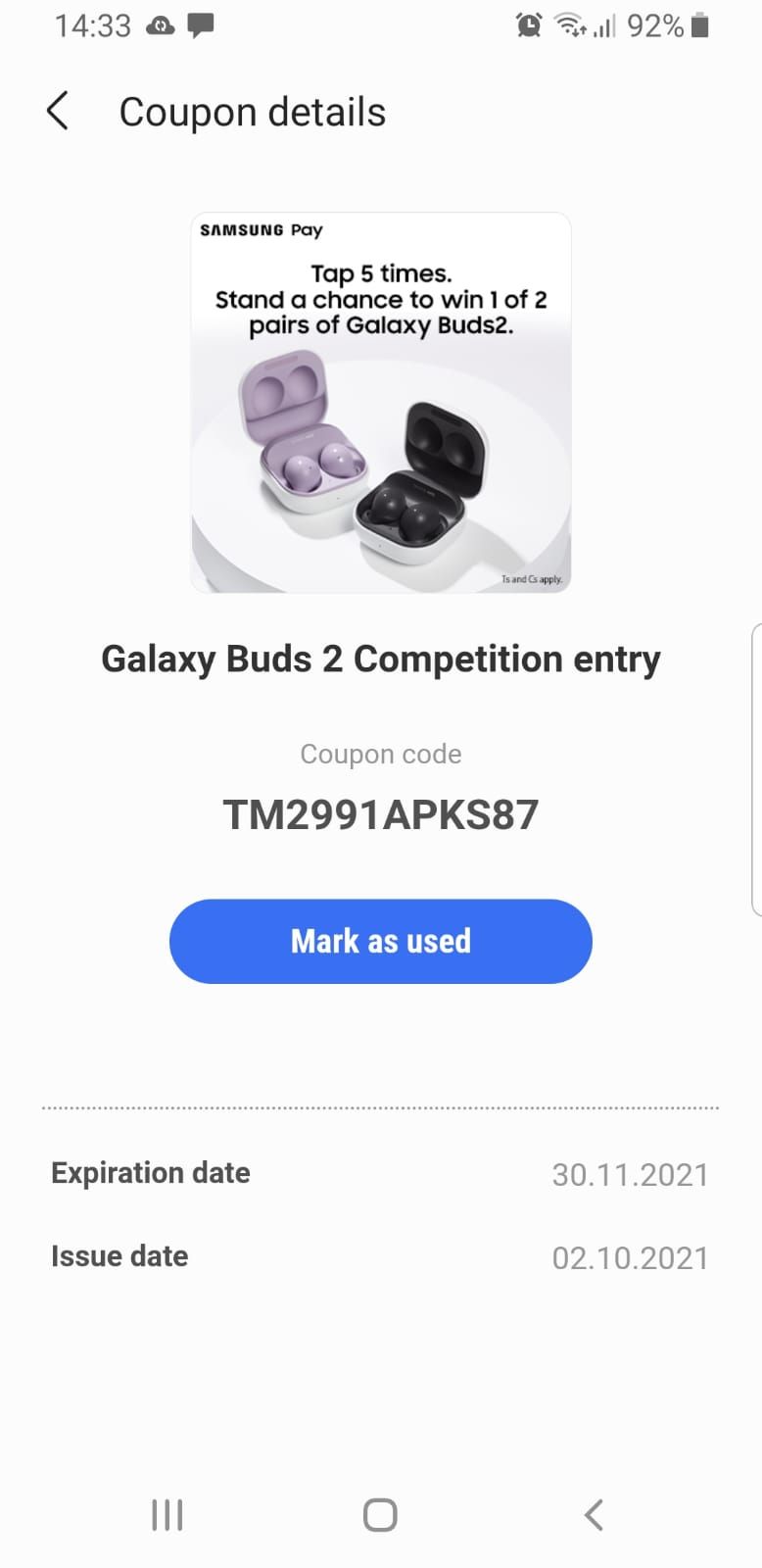 Samsung galaxy buds plus coupon code new arrivals