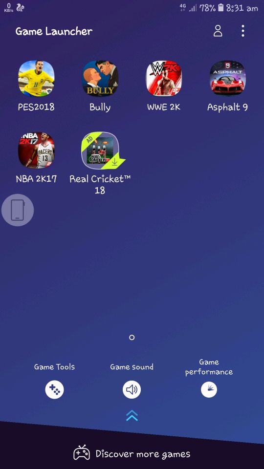 Asphalt 9 on Samsung Galaxy, Gaming