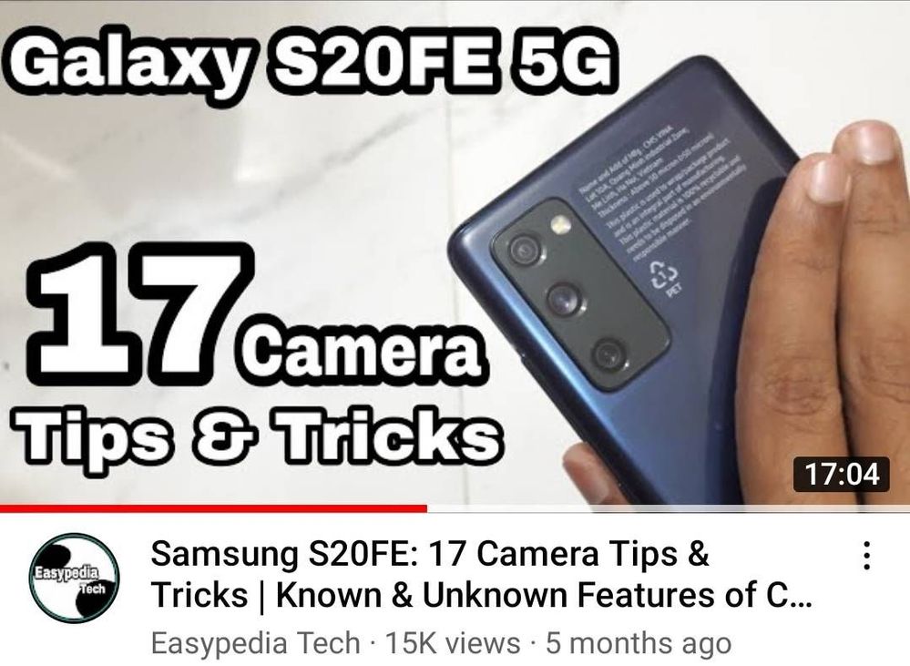 S20FE 4G-5G Camera Tips & Tricks! - Samsung Members
