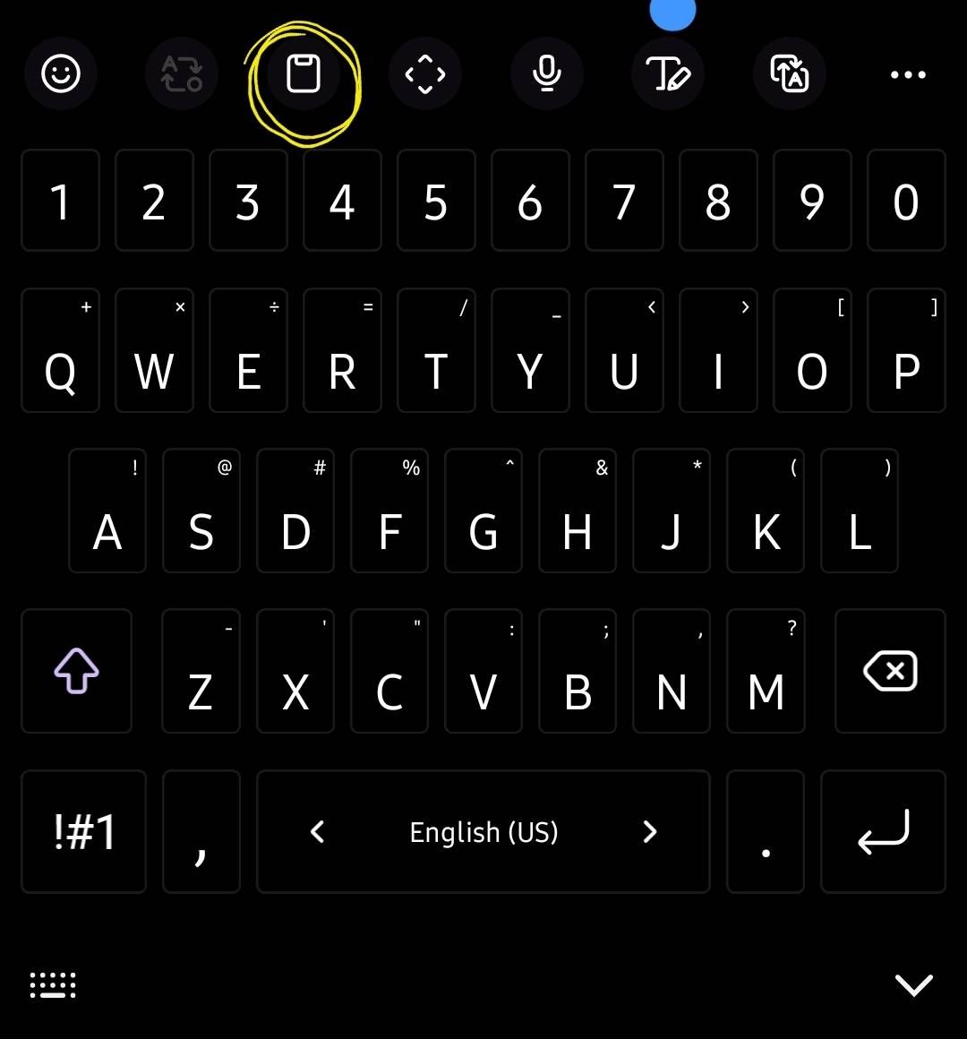 Clipboard facility Samsung Members
