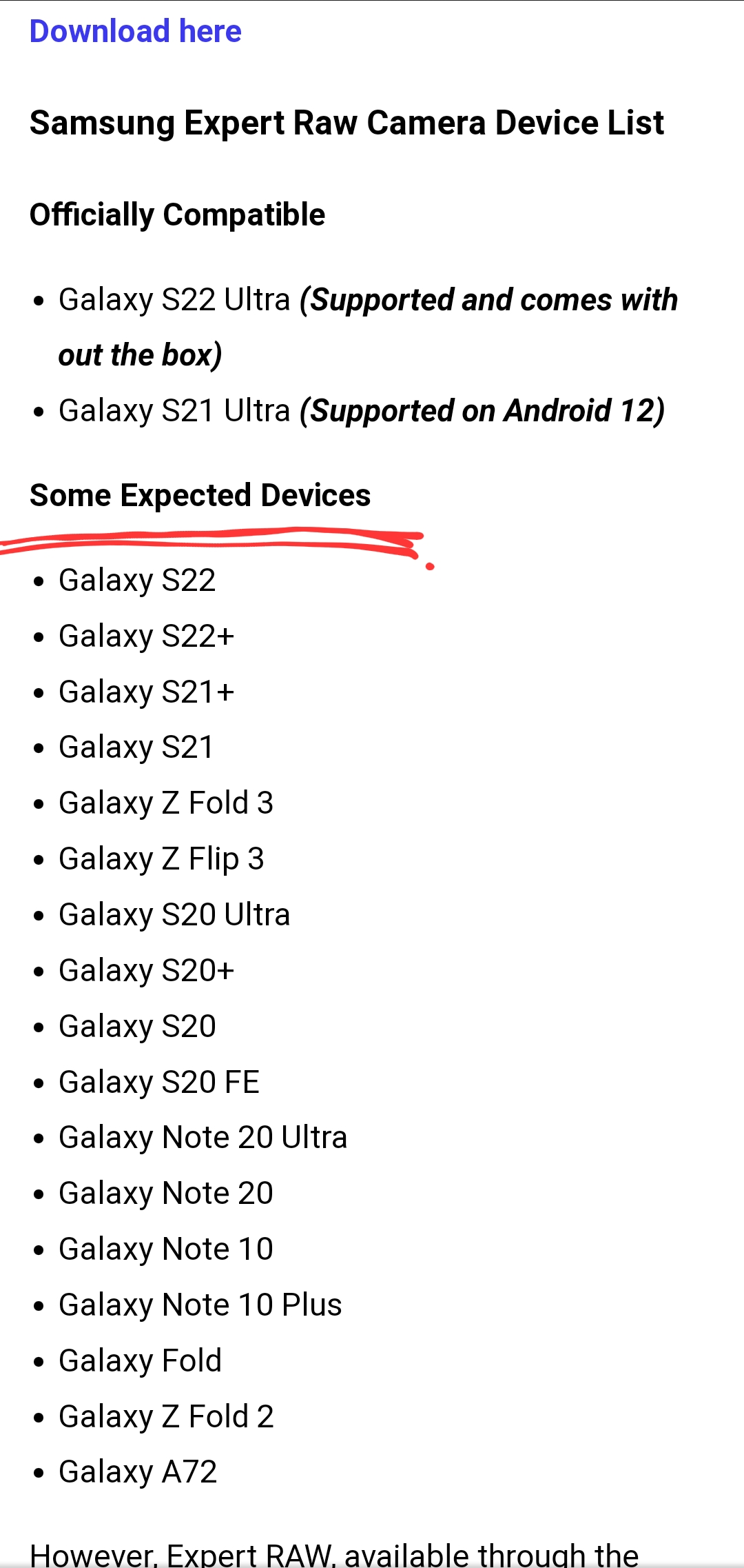 Will the S21 FE get Expert RAW? - Samsung Members