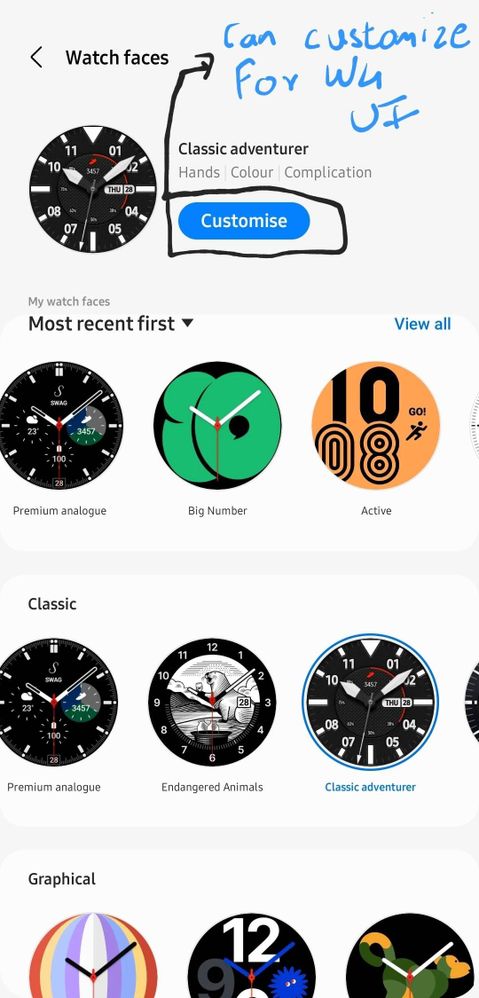 Với các tùy chọn watch face đa dạng và thú vị, Galaxy Watch 3 sẽ khiến bạn thích thú từ lần đầu sử dụng. Bấm vào hình ảnh liên quan để trải nghiệm những giao diện độc đáo và phù hợp với sở thích của bạn.