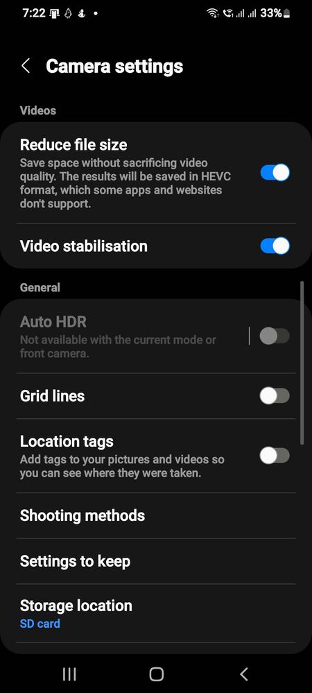 Camera app HDR not working - Samsung Members