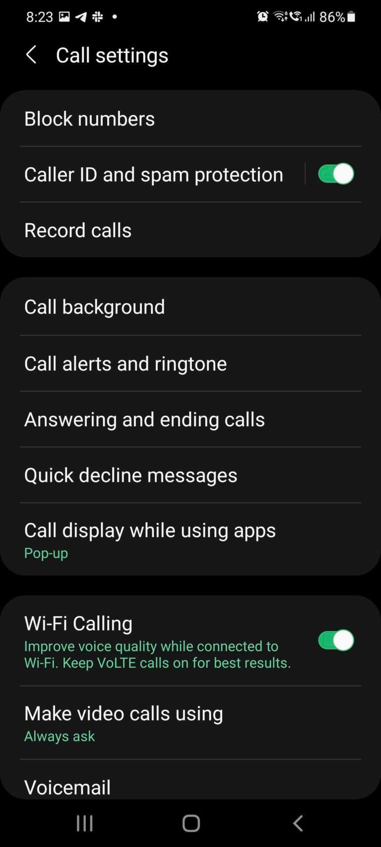 samsung s21 call recording not working