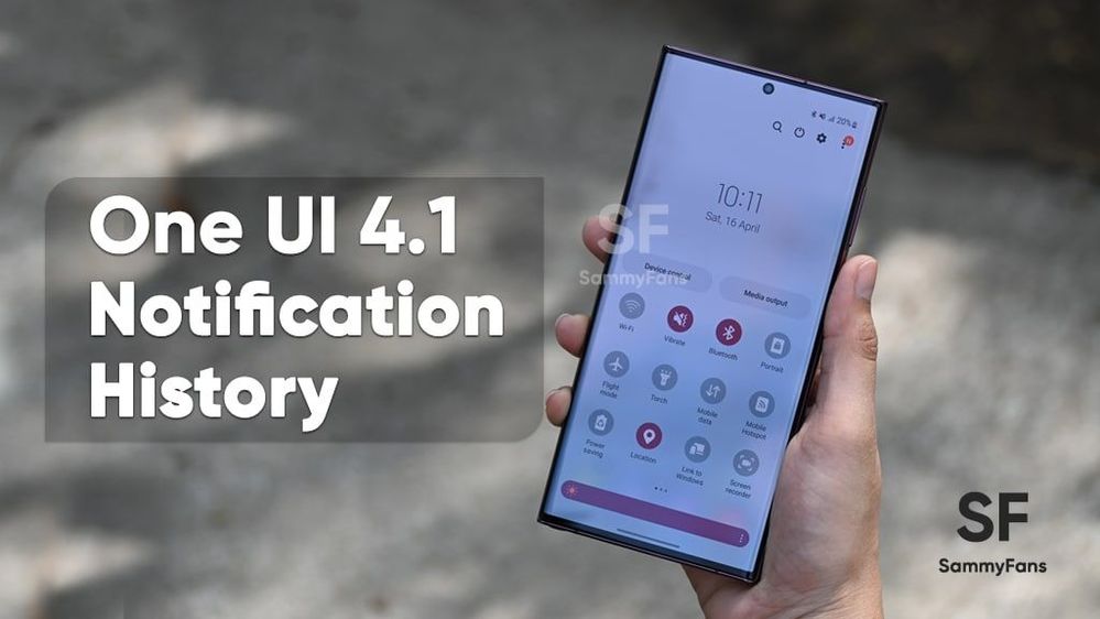 Samsung One UI 4.1 Notification History - Samsung Members
