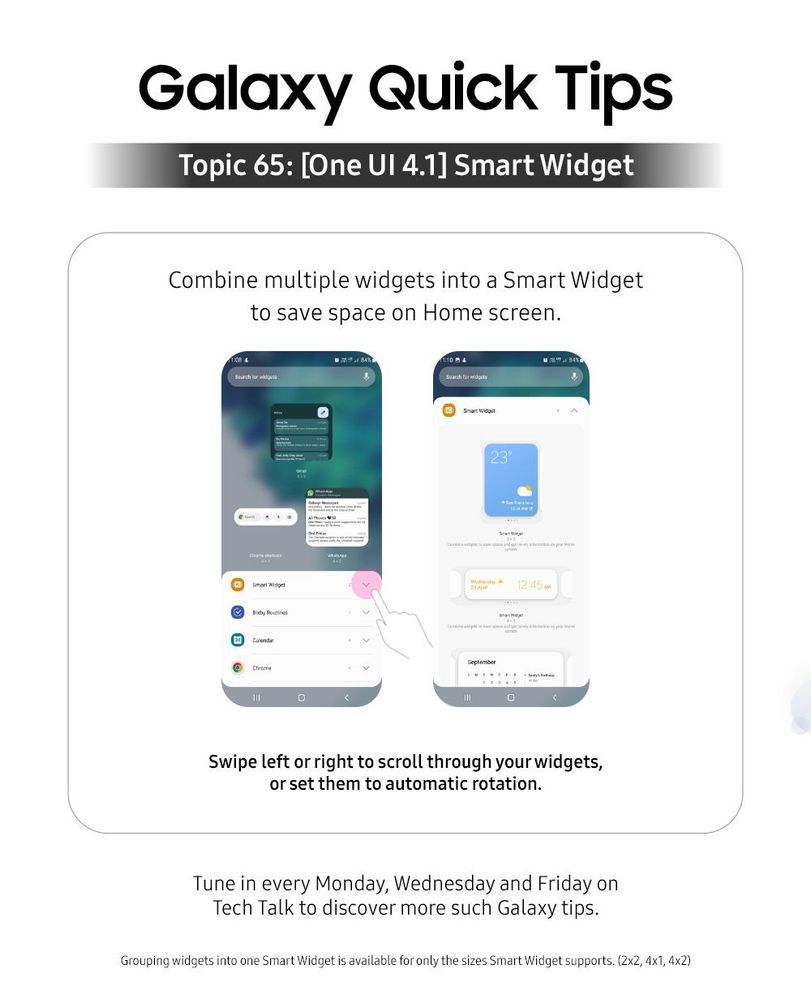 Galaxy Quick Tips Topic 65- [One UI 4.1] Smart Wid... - Page 7 - Samsung  Members