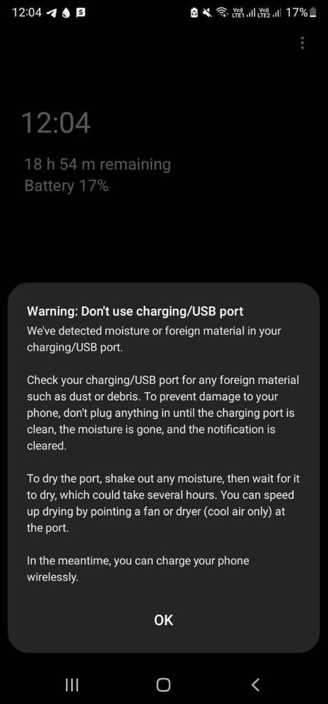 Samsung phones giving warning even after having no... - Samsung Members