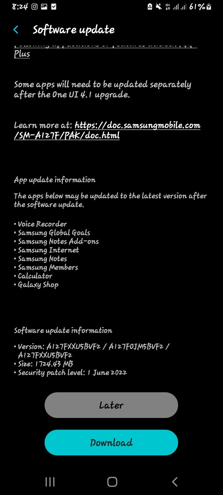 samsung galaxy a03 core android 12 update