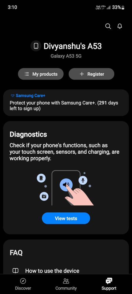 Samsung care plus adld - Samsung Members