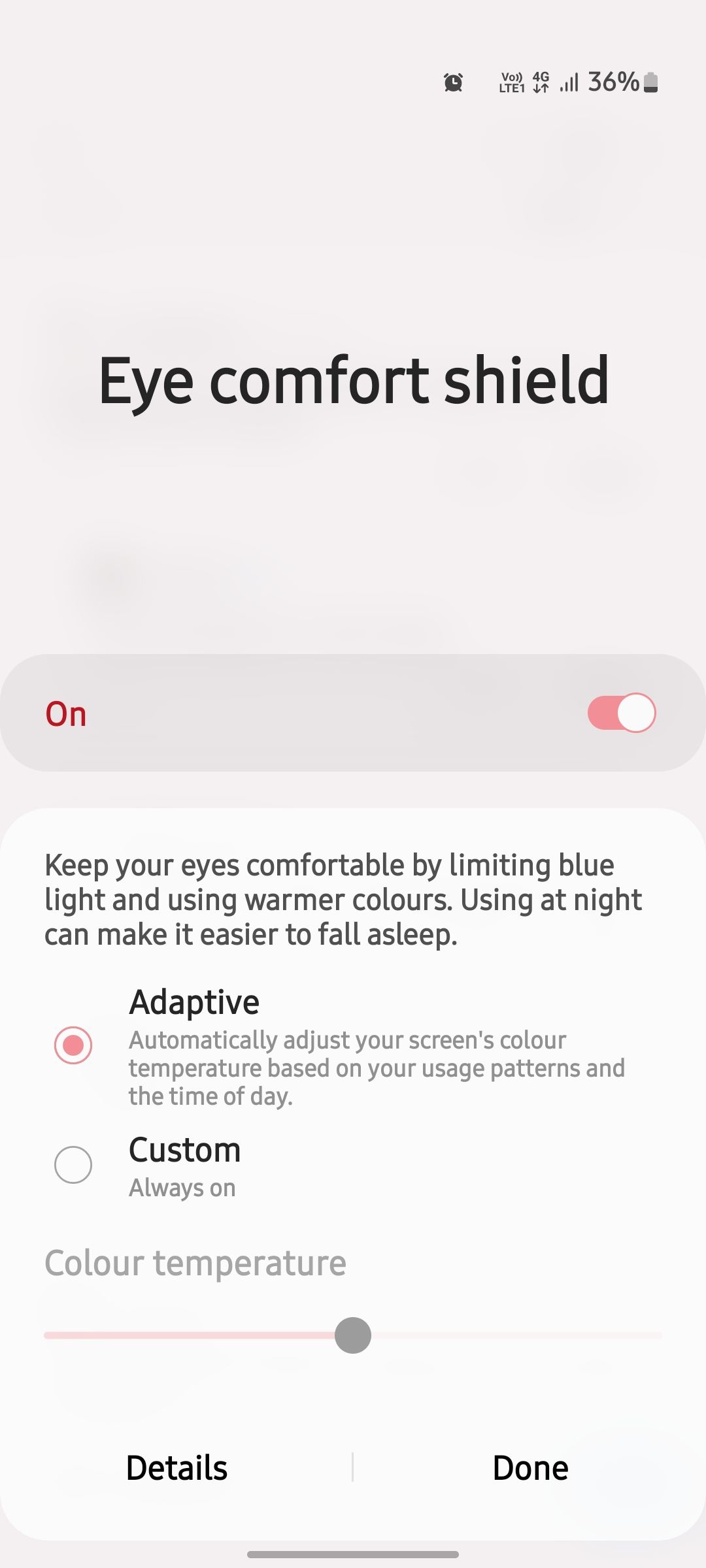Eye Comfort Shield Not Working Properly Samsung Members