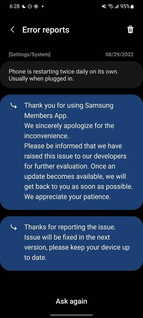 Galaxy S20 auto restart issue fix update coming so... - Samsung Members