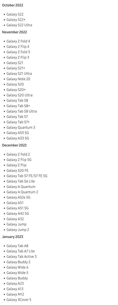 Android 13 (One UI 5) Güncel Güncelleme Takvimi - Samsung Members