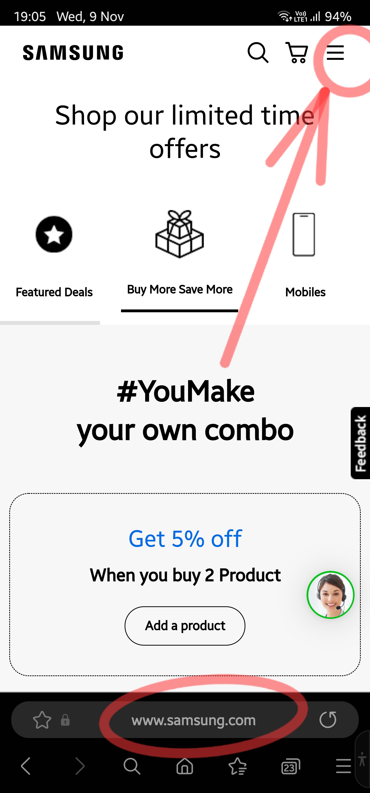 Registration of Samsung TV on site Samsung Members