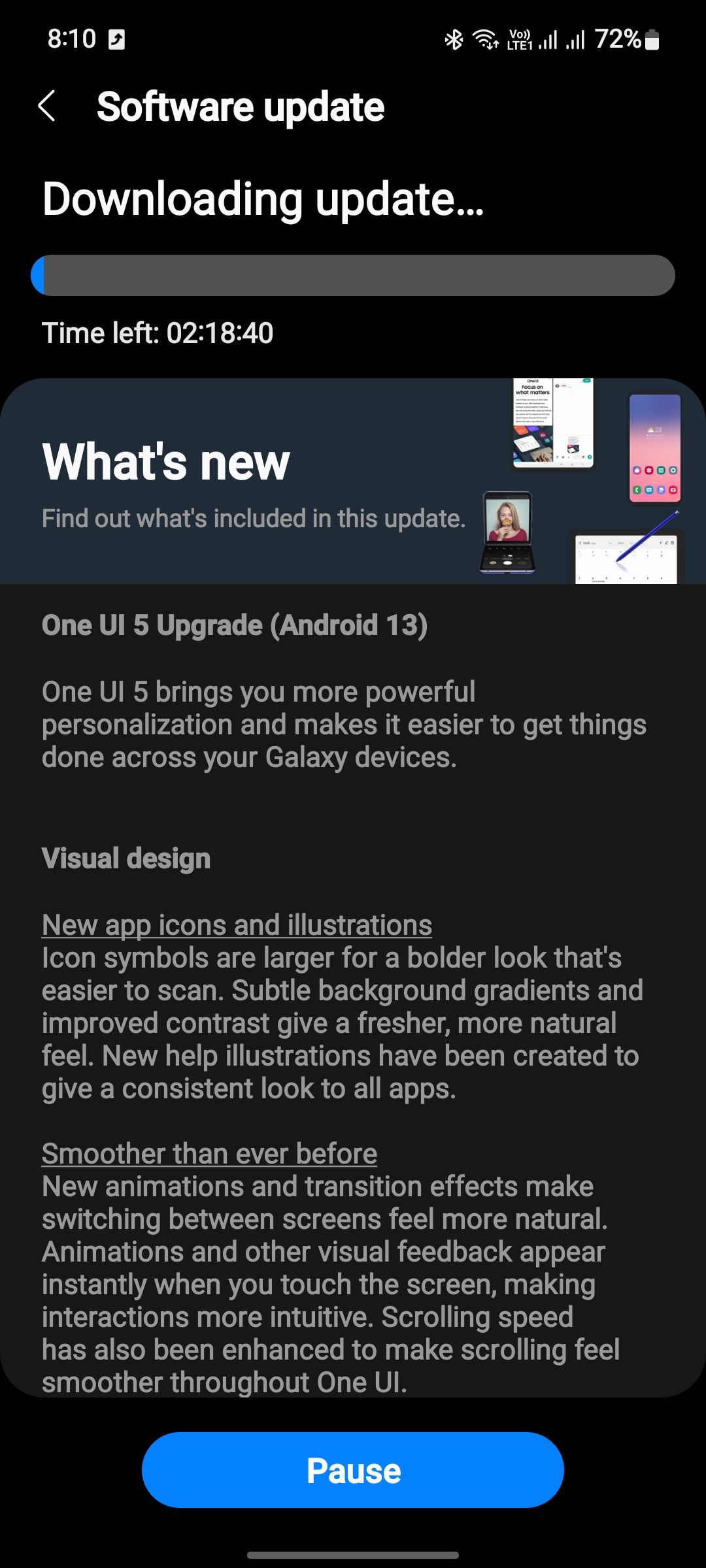 GALAXY A51 5G SOFTWARE UPDATE visual data 3