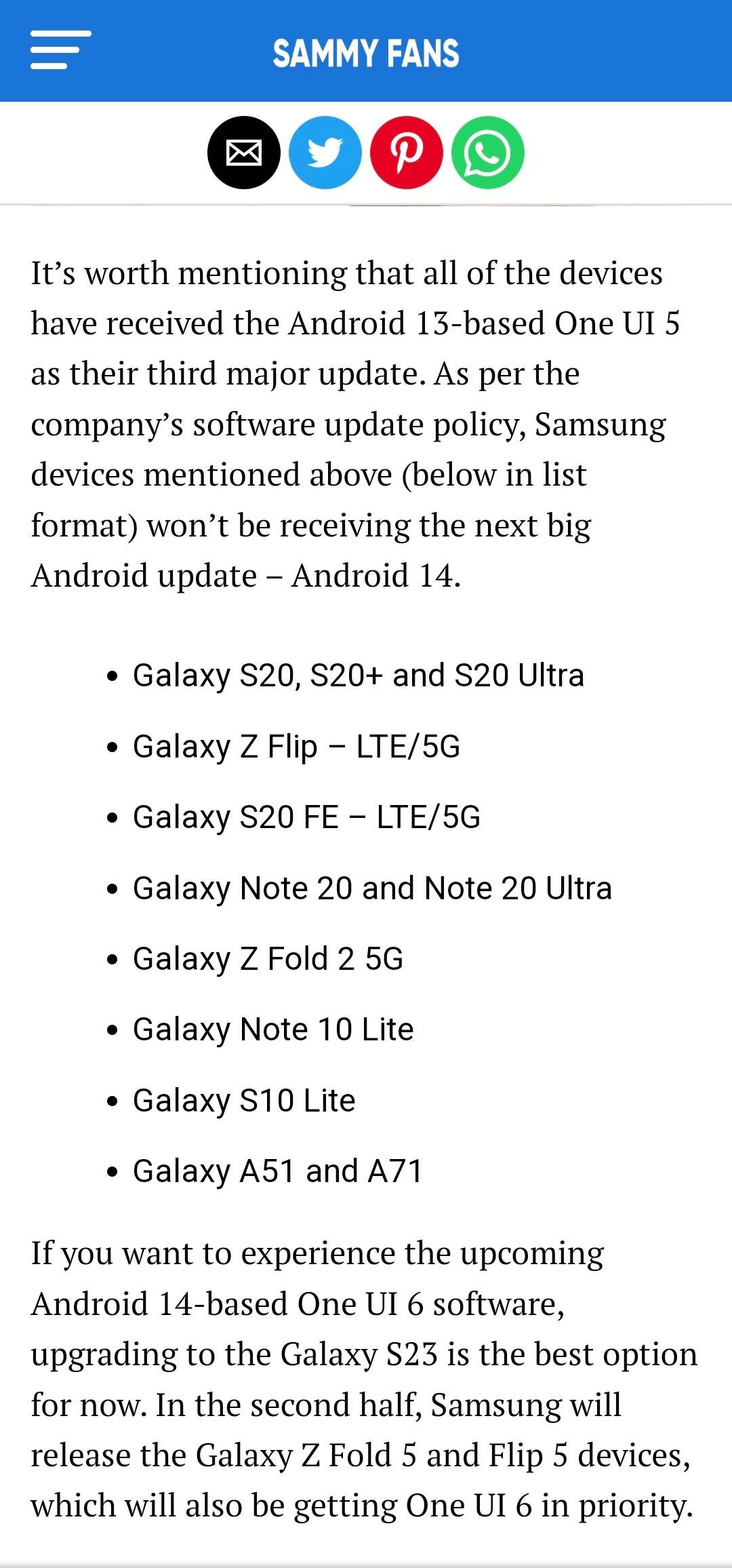 Will these smartphone models get android 14 ‽ - Samsung Members