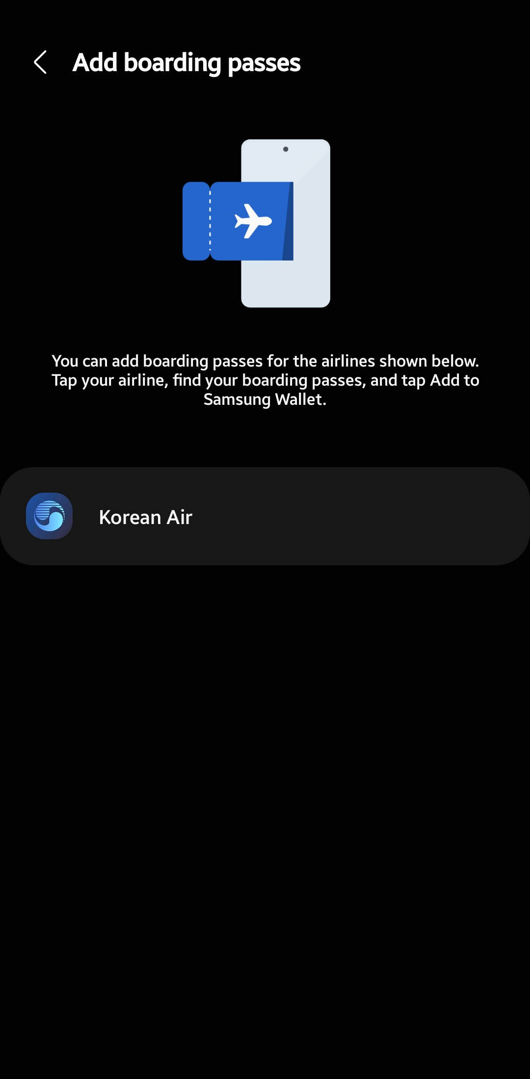 Samsung Wallet Adding a Boarding Pass Samsung Members